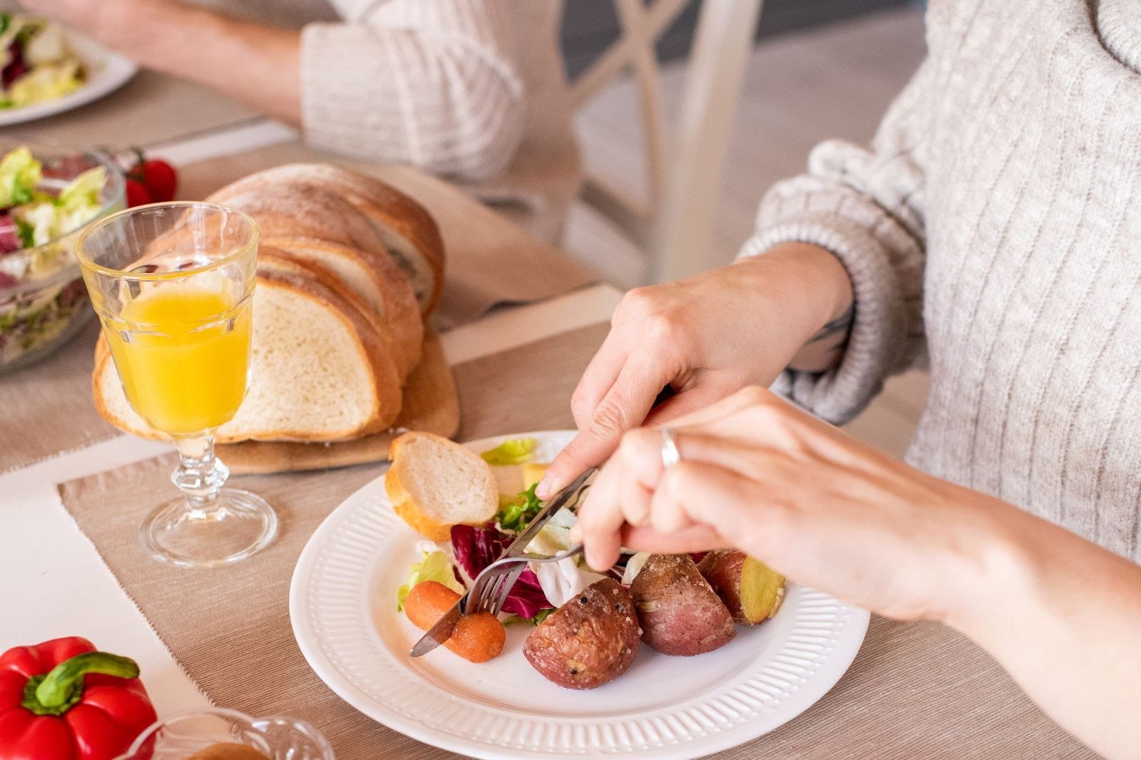 Healthy breakfast table as part of a personalized nutrition plan